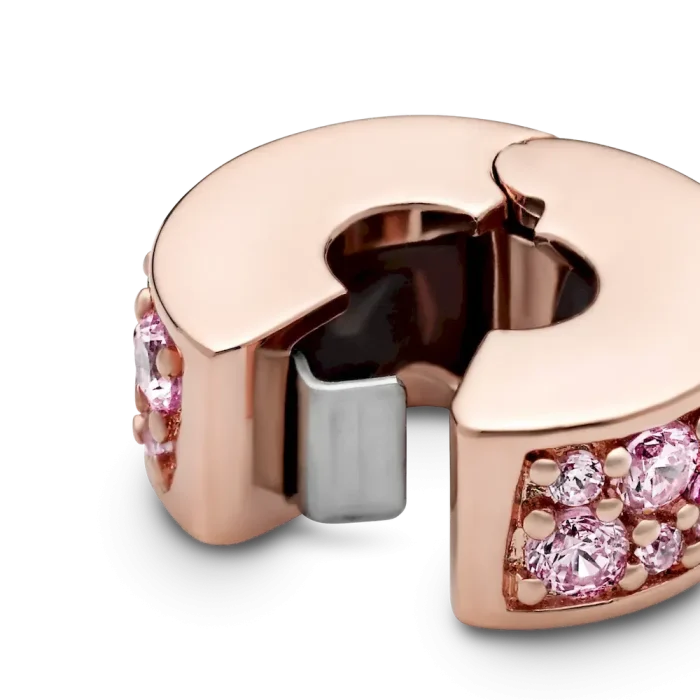 Pink Pavé Clip Charm - Image 6