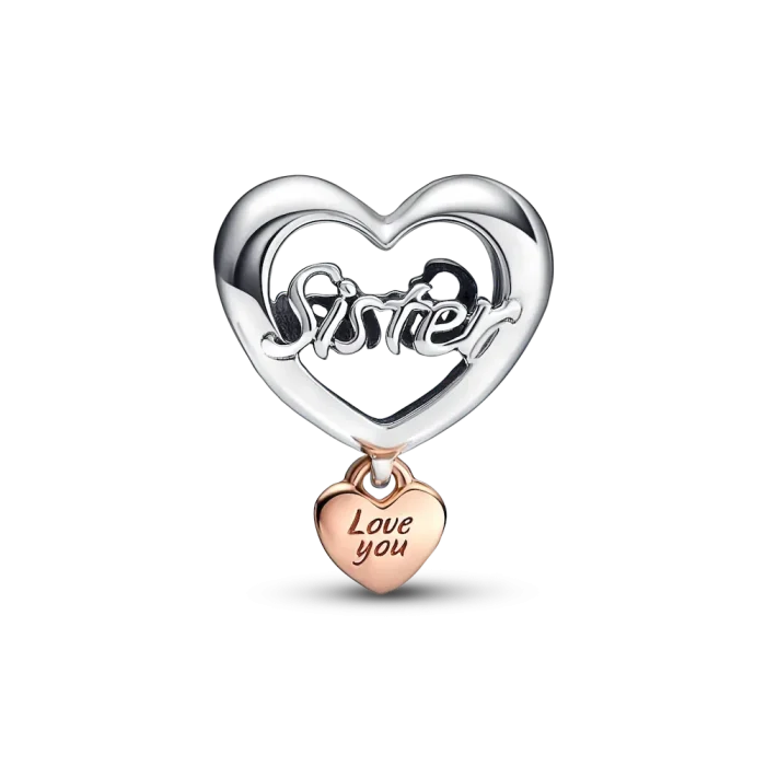 Love You Sister Heart Charm - Image 5
