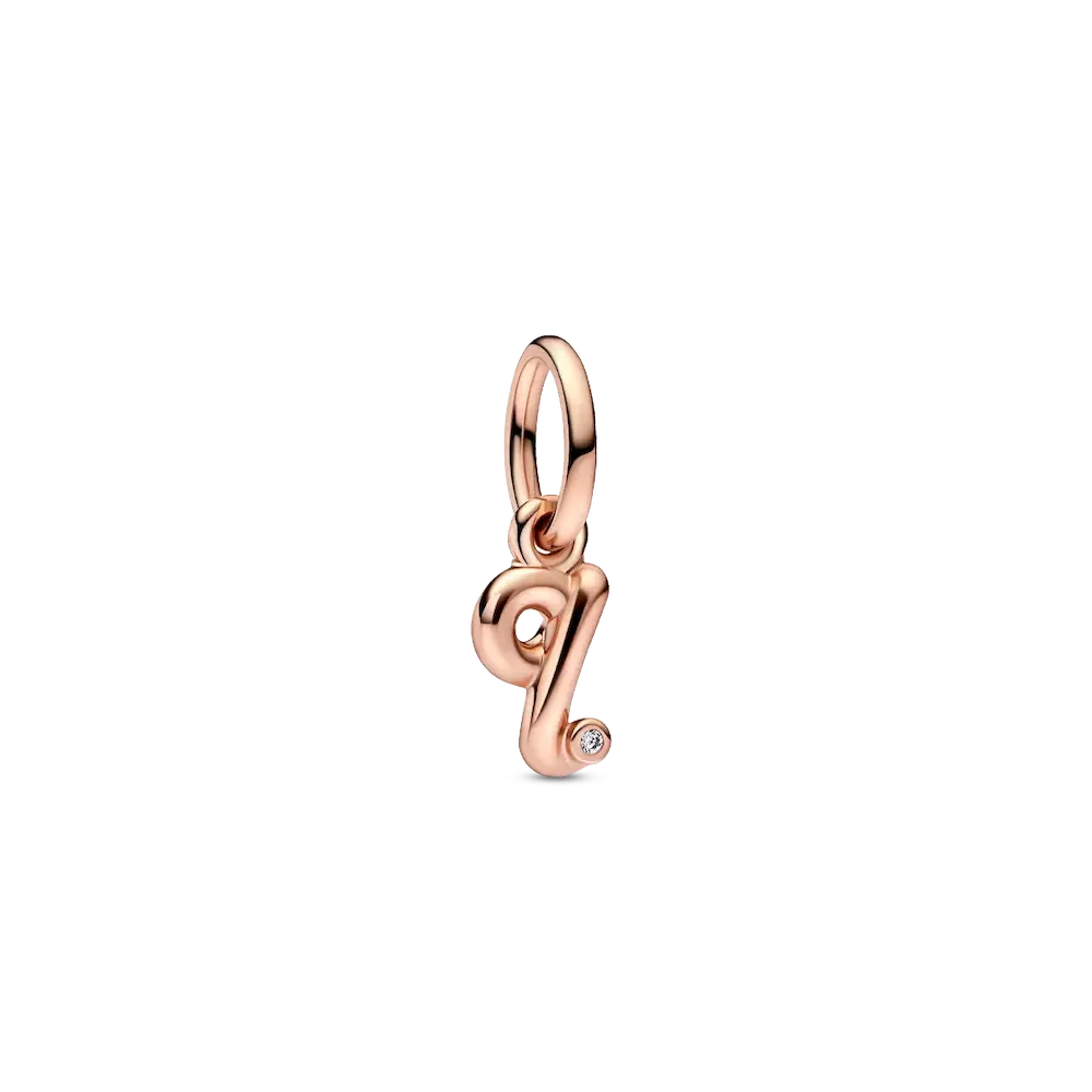 FINAL SALE - Letter Q Script Alphabet Dangle Charm