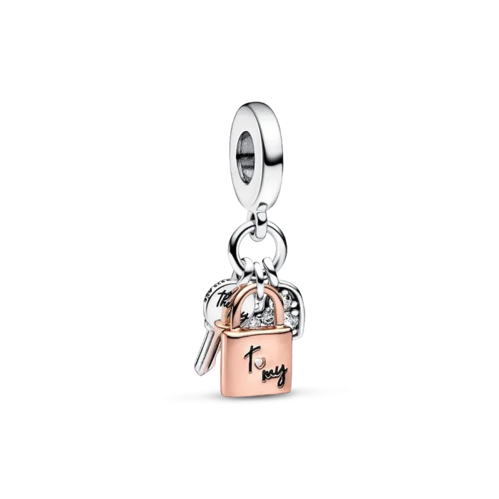 Love Lock and Key Charm Trio - Image 2