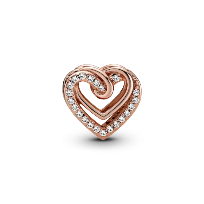 Sparkling Entwined Hearts Charm - Image 6