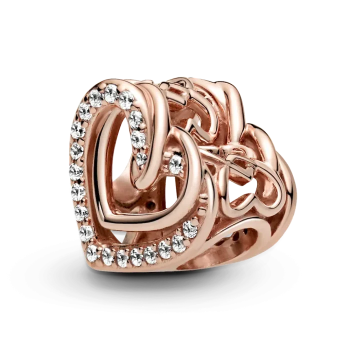 Sparkling Entwined Hearts Charm - Image 7