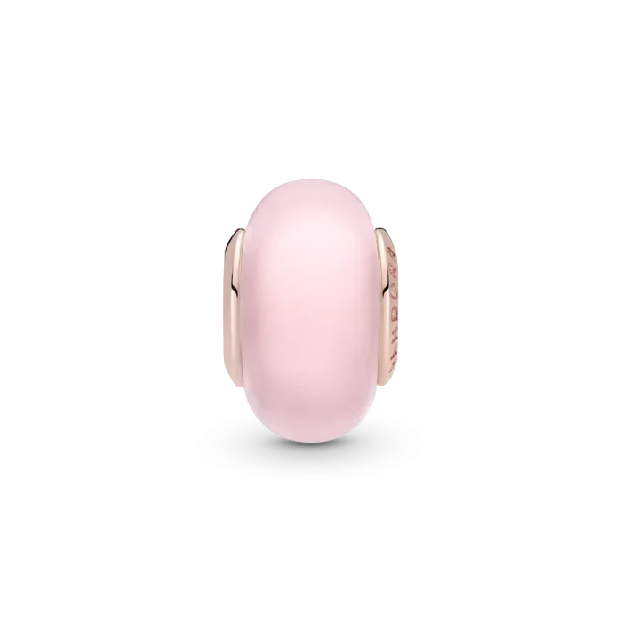 Matte Pink Murano Glass Charm - Image 4