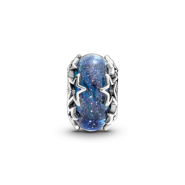 Galaxy Blue & Star Murano Charm - Image 4