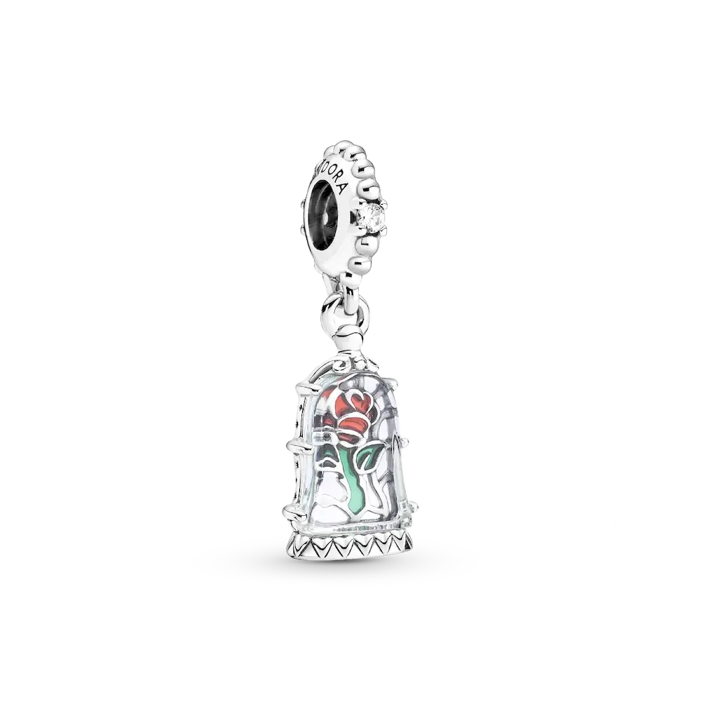 Disney Beauty and the Beast Enchanted Rose Dangle Charm
