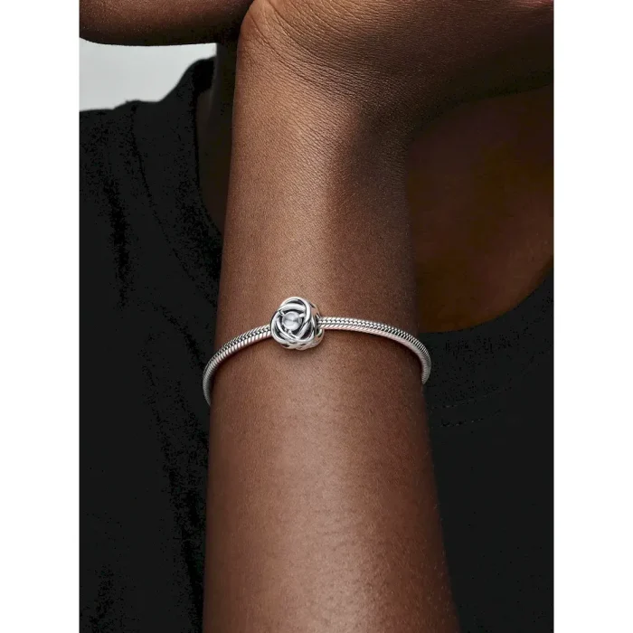 April Clear Eternity Circle Charm - Image 2