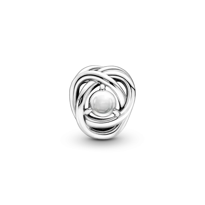 April Clear Eternity Circle Charm - Image 5