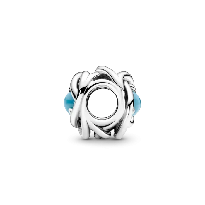 December Turquoise Blue Eternity Circle Charm - Image 4