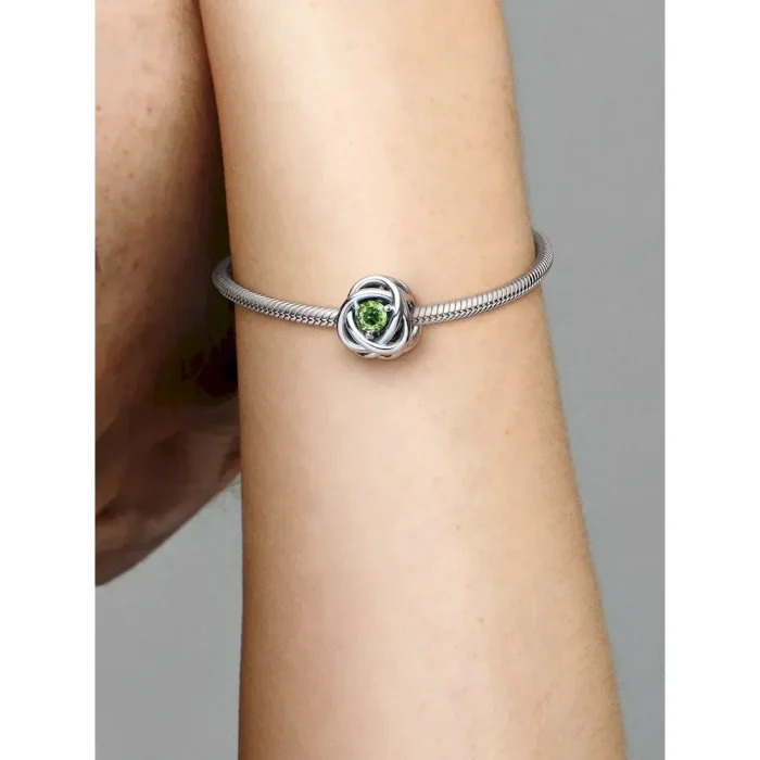 August Spring Green Eternity Circle Charm - Image 2