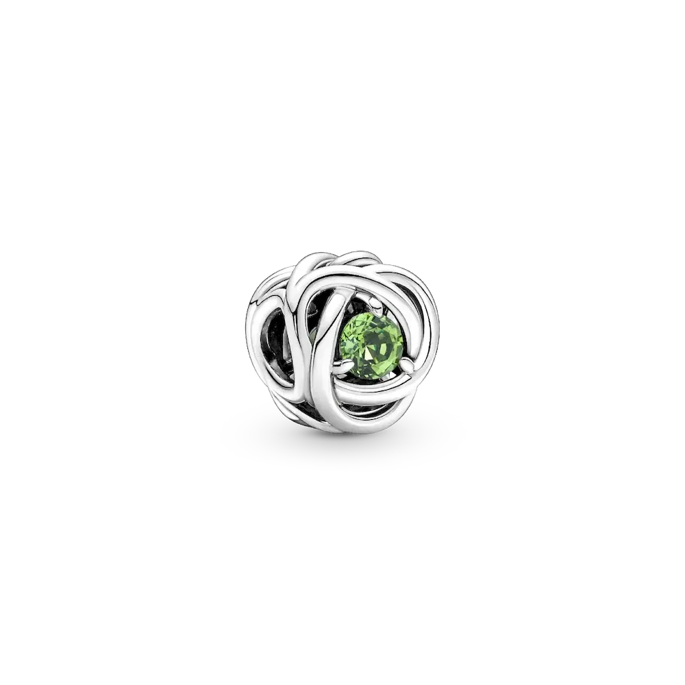 790065C03_RGB.webp August Spring Green Eternity Circle Charm - Image 1