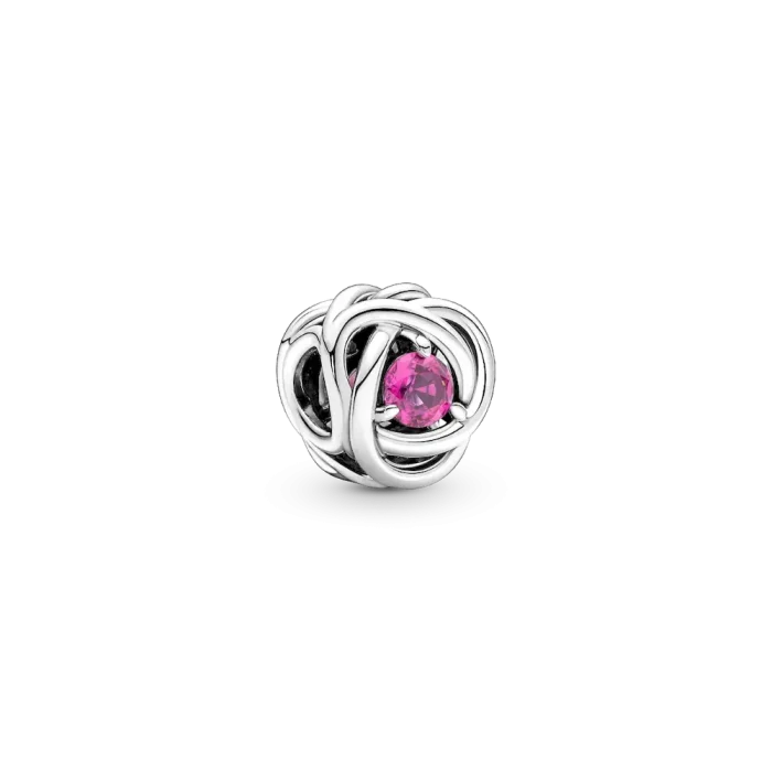 October Birthstone Eternity Circle O Pendant Set - Image 2