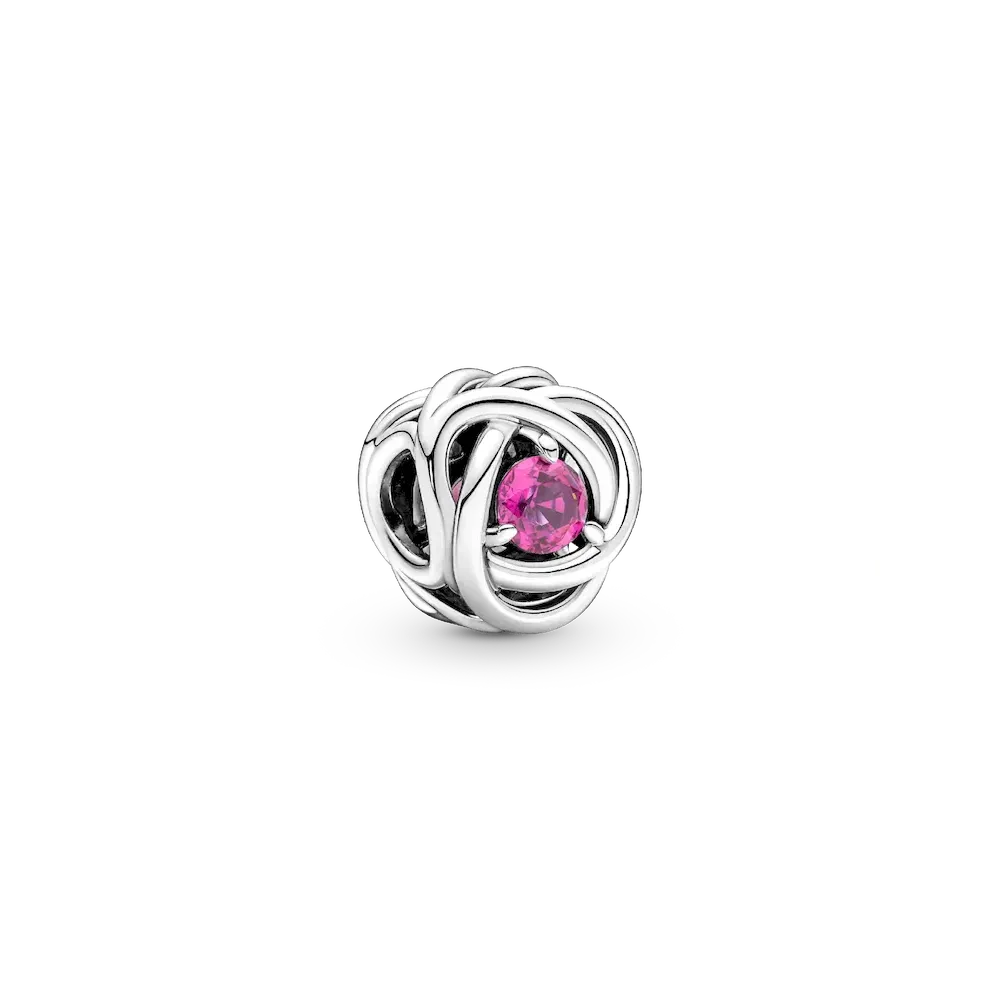 October Pink Eternity Circle Charm