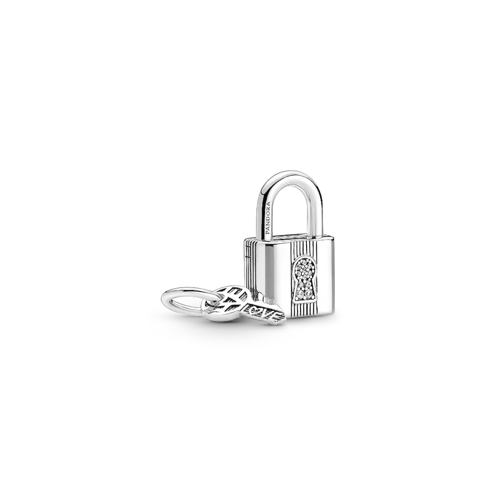 Padlock and Key Dangle Charm