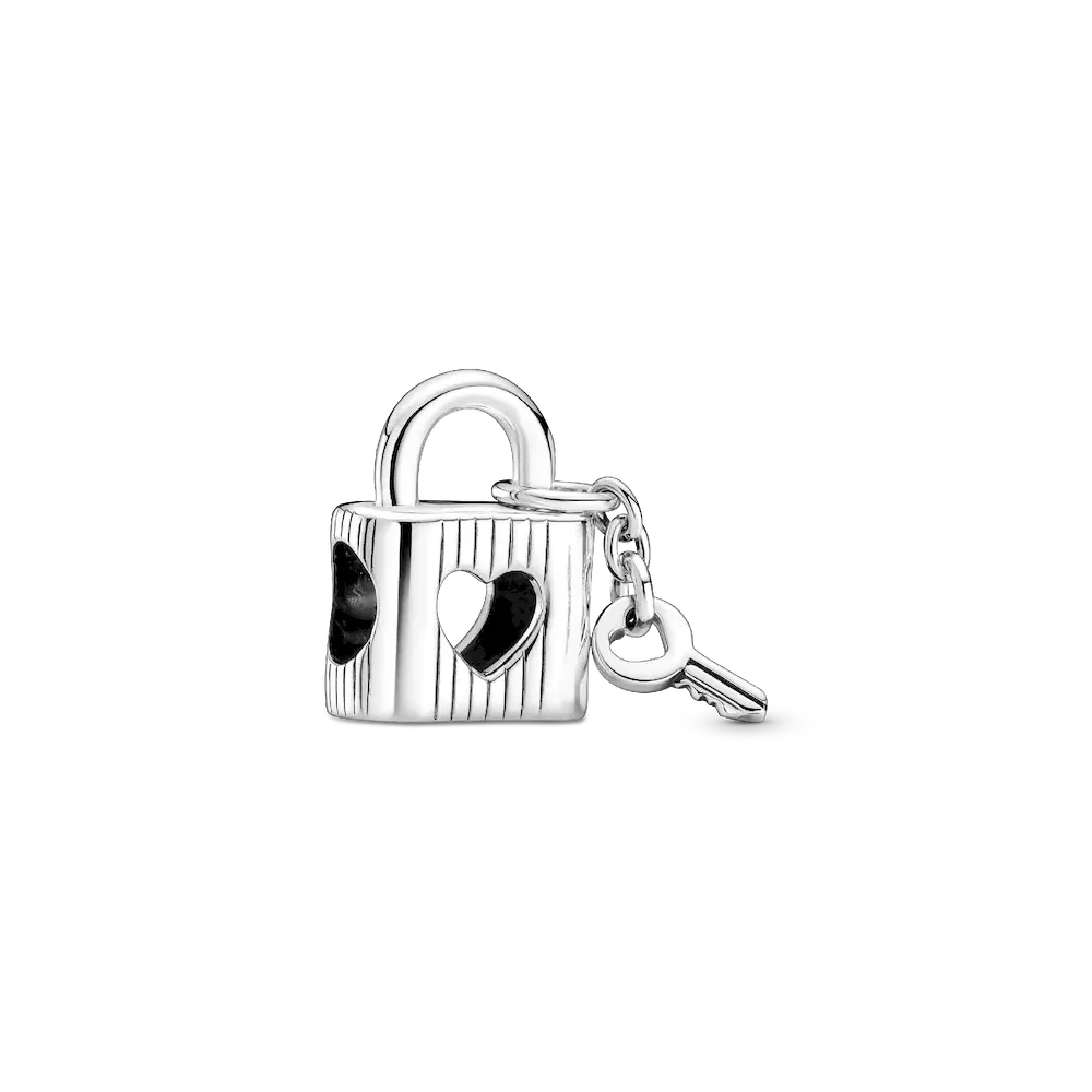 Padlock & Heart Key Charm