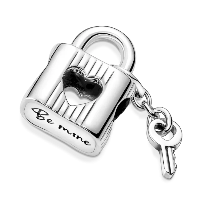 Padlock & Heart Key Charm - Image 7