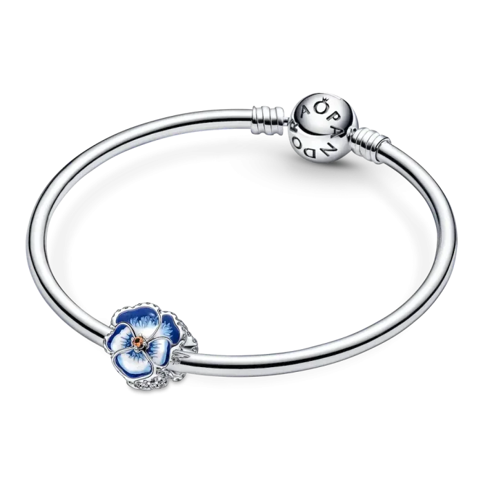 Blue Pansy Flower Charm - Image 7
