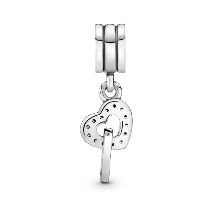 Interlocking Hearts Dangle Charm - Image 4