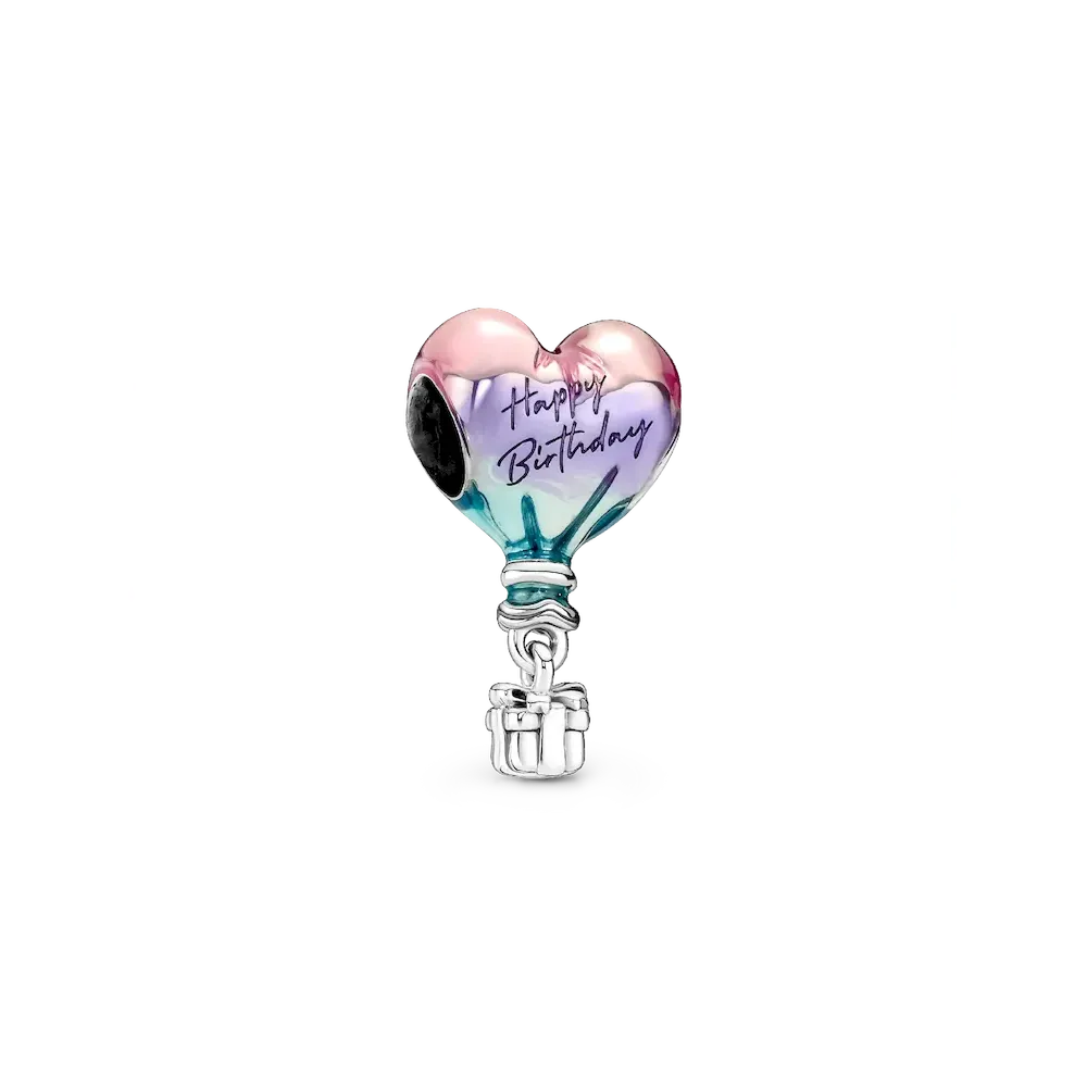 Happy Birthday Hot Air Balloon Charm