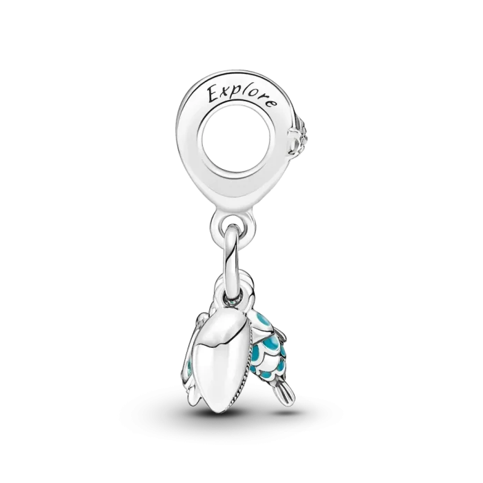 Fish, Sea Turtle & Conch Triple Dangle Charm - Image 6