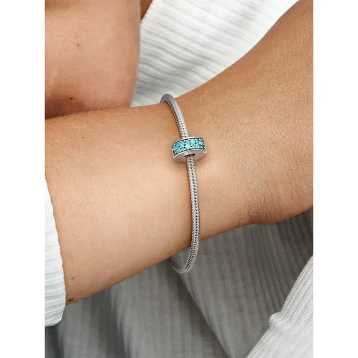 Teal Pavé Clip Charm - Image 2