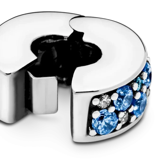 Blue Pavé Clip Charm - Image 6