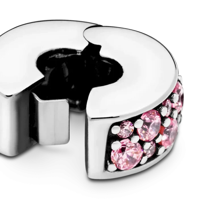 Pink Pavé Clip Charm - Image 6