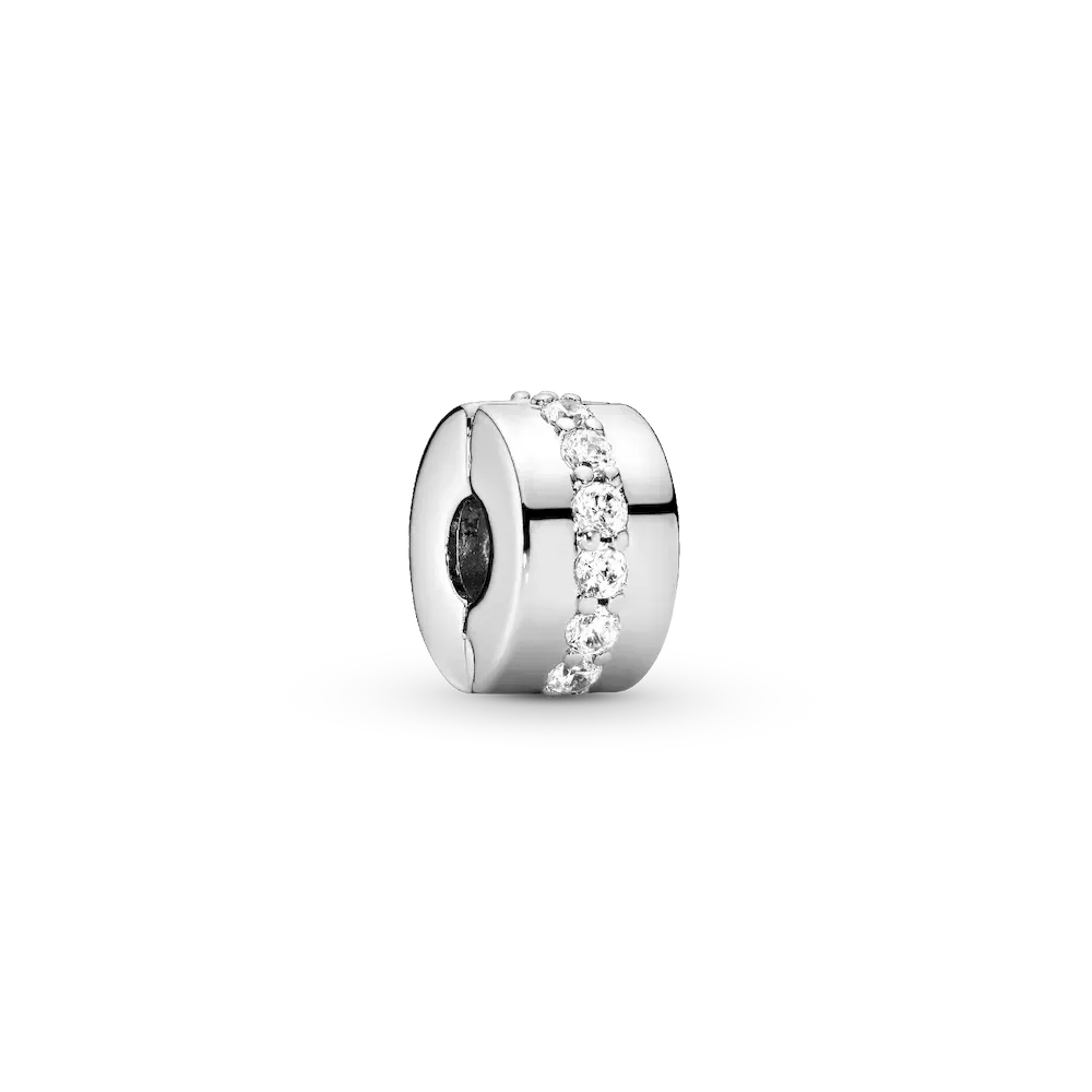 791972CZ_RGB.webp Clear Sparkling Row Clip Charm - Image 1