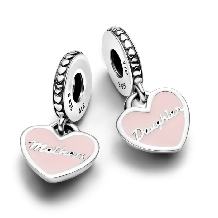 Mother & Daughter Hearts Dangle Charm - Image 5