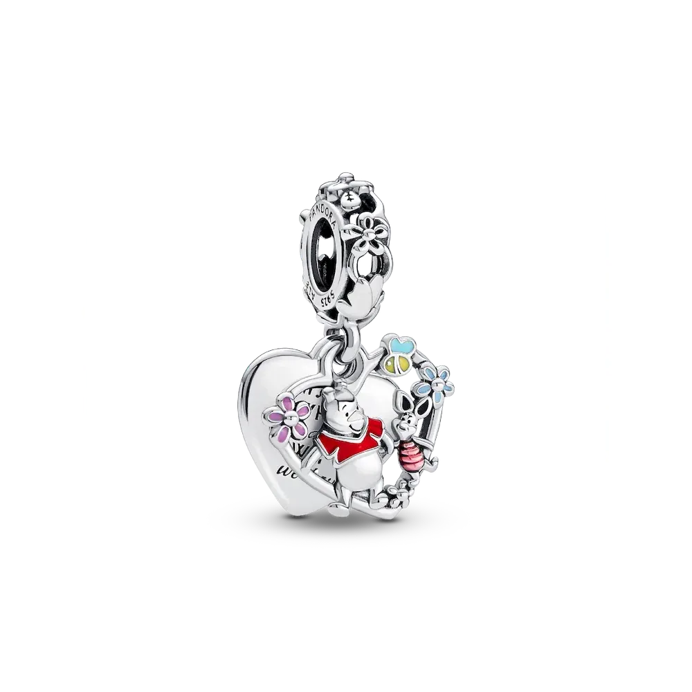 Disney Winnie the Pooh & Piglet Double Dangle Charm