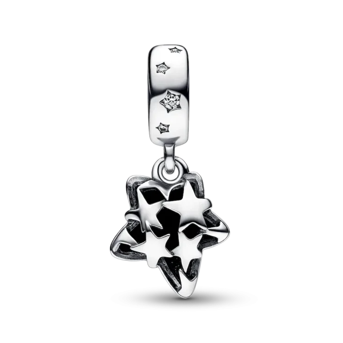 Celestial Galaxy Star Murano Dangle Charm - Image 4