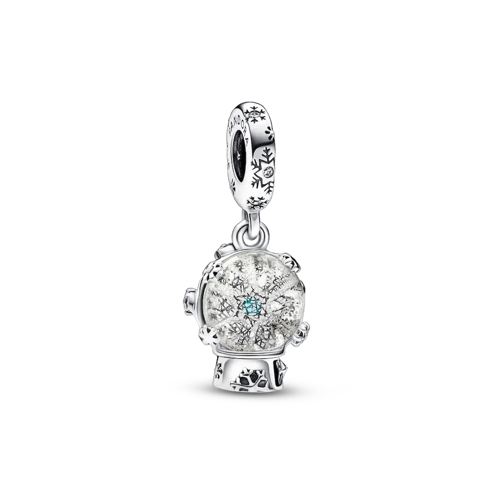 Snowflake Snow Globe Dangle Charm