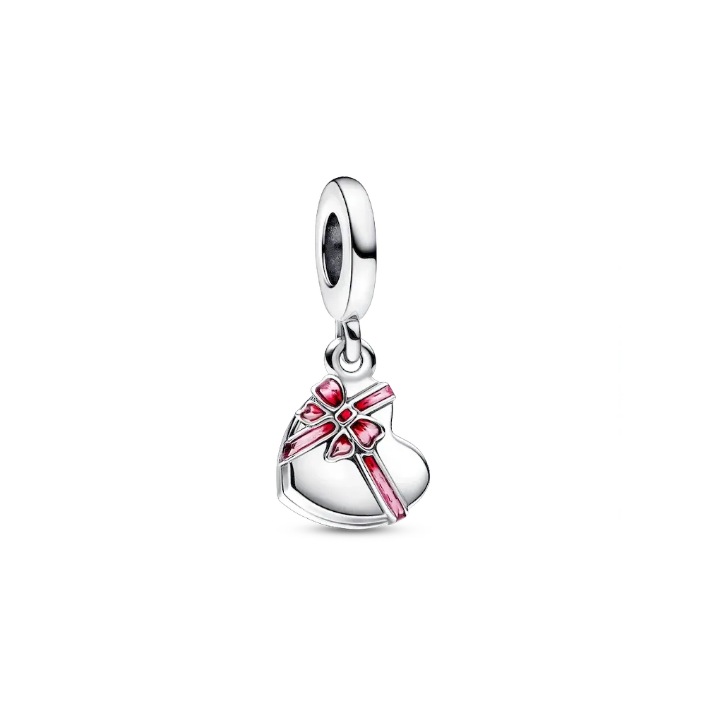 Openable Heart Chocolate Gift Box Dangle Charm