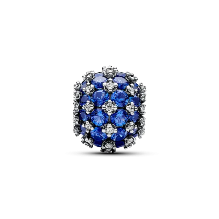 Sparkling Pavé Round Blue Charm - Image 5