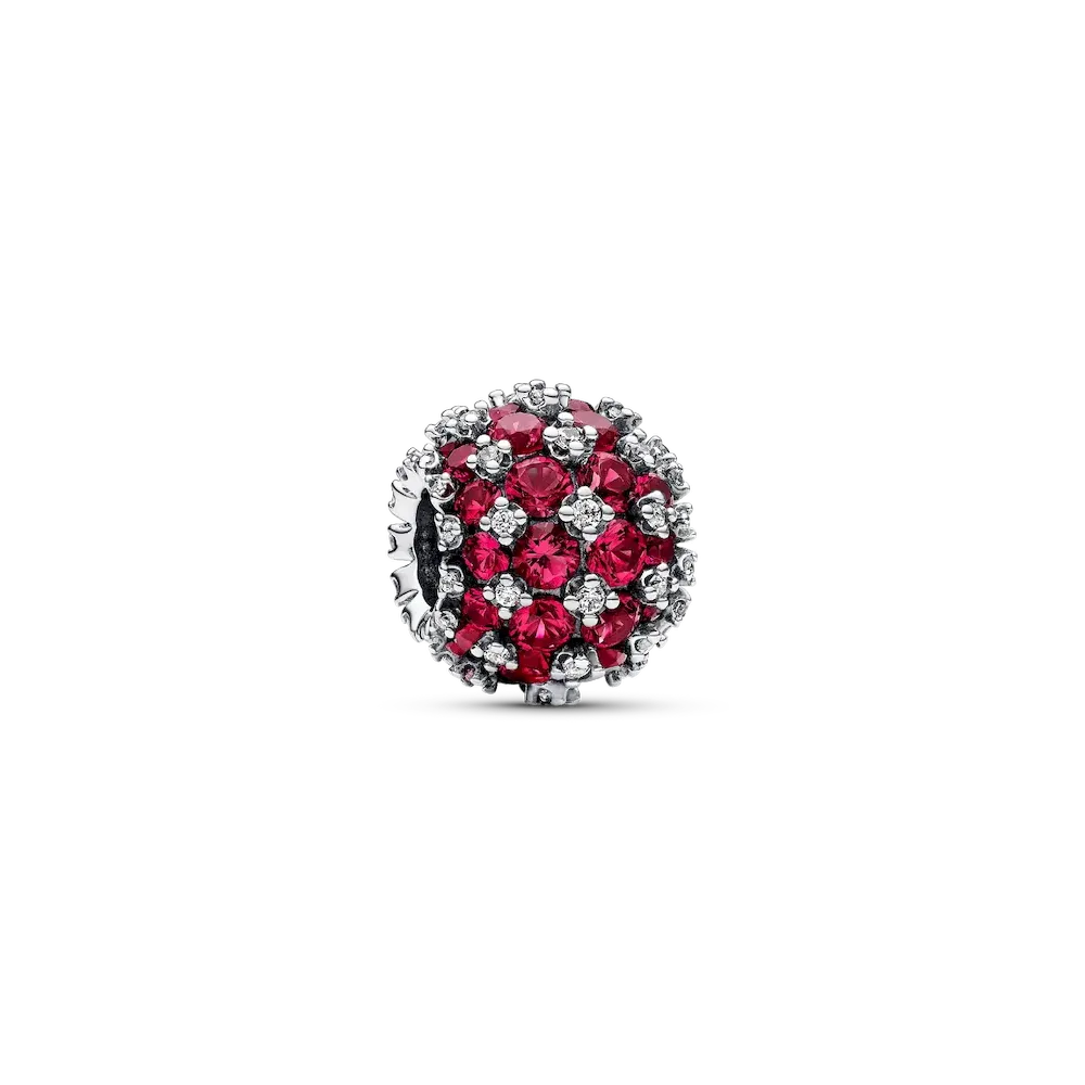 Sparkling Pavé Round Pink Charm
