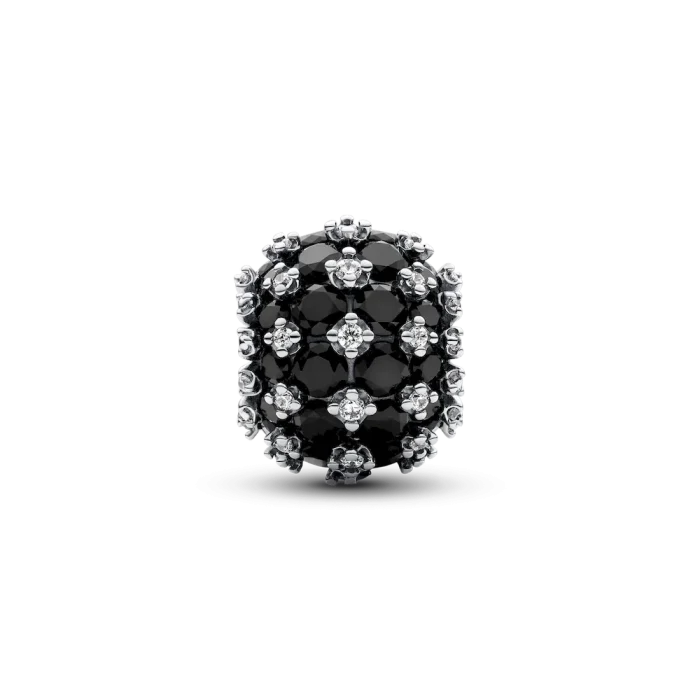 Sparkling Pavé Round Black Charm - Image 6