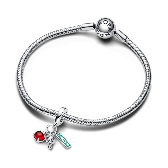 NYC Apple, Torch and Street Sign Triple Dangle Charm - Image 4