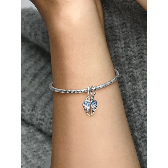 Sparkling Splitable Angel Wings Dangle Charm - Image 2
