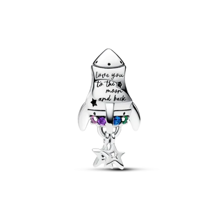Space Love Rocket Charm - Image 4