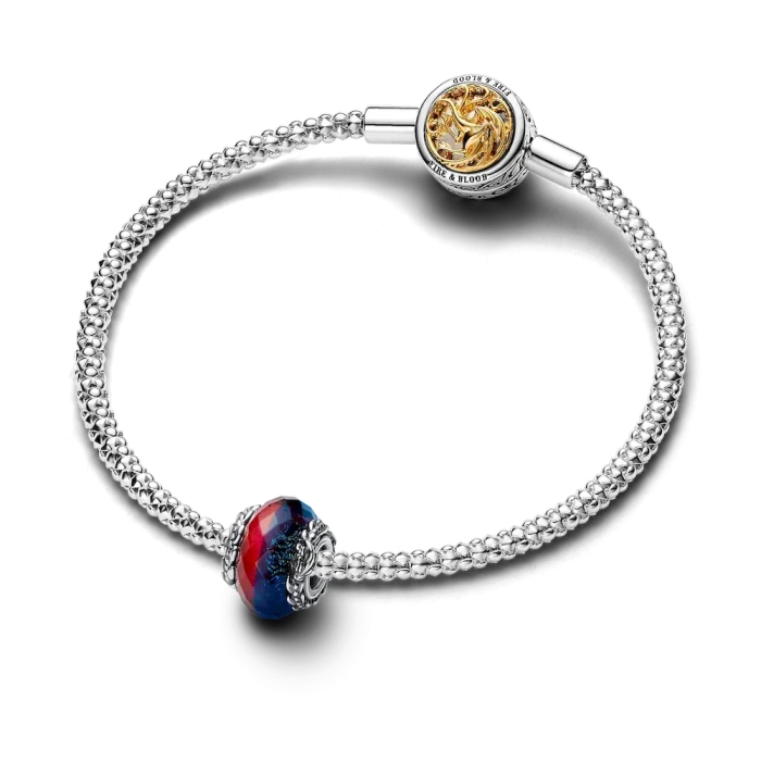 FINAL SALE - Game of Thrones Ice & Fire Dragons Dual Murano Glass Charm - Image 4