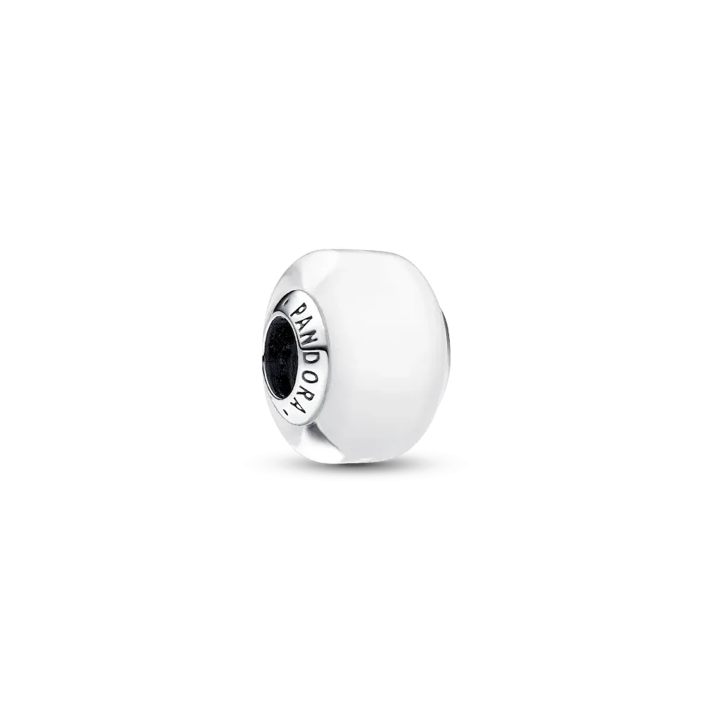 White Mini Murano Glass Charm