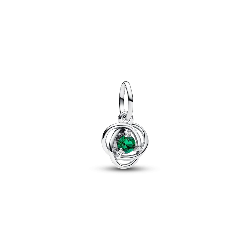 Green Eternity Circle Dangle Charm