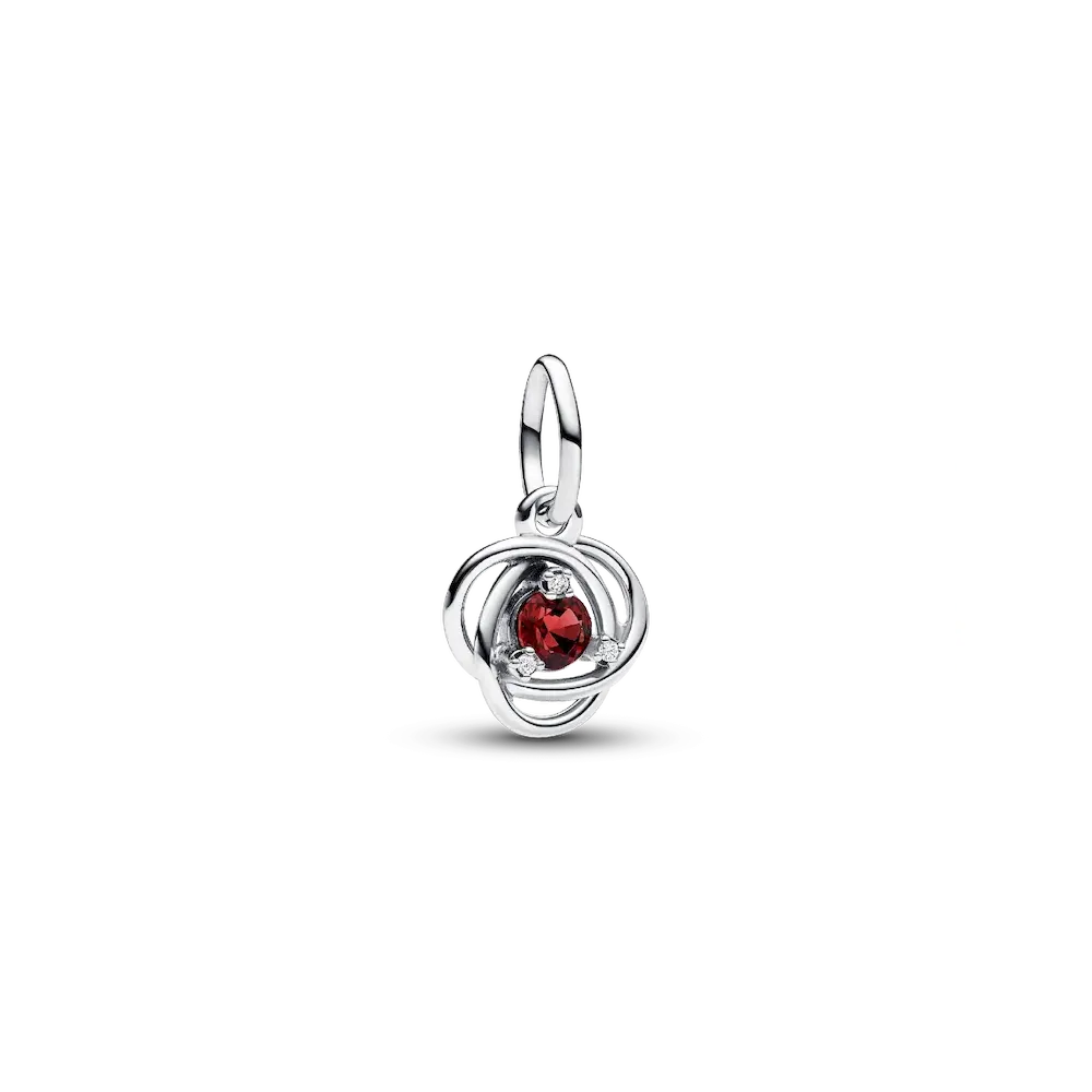 True Red Eternity Circle Dangle Charm