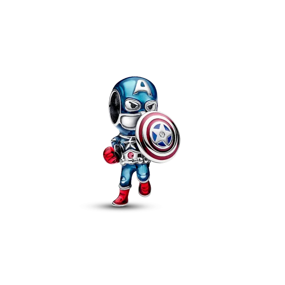 793129C01_RGB.webp Marvel The Avengers Captain America Charm - Image 1