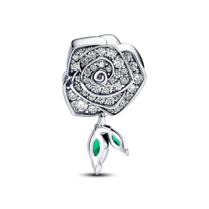 Sparkling Rose in Bloom Charm - Image 5