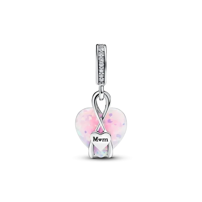 Opalescent Heart Charm Necklace Set - Image 8