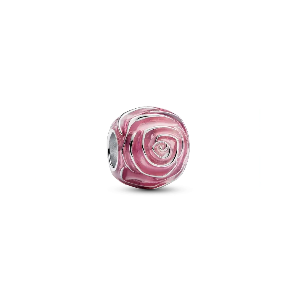 Pink Rose in Bloom Charm