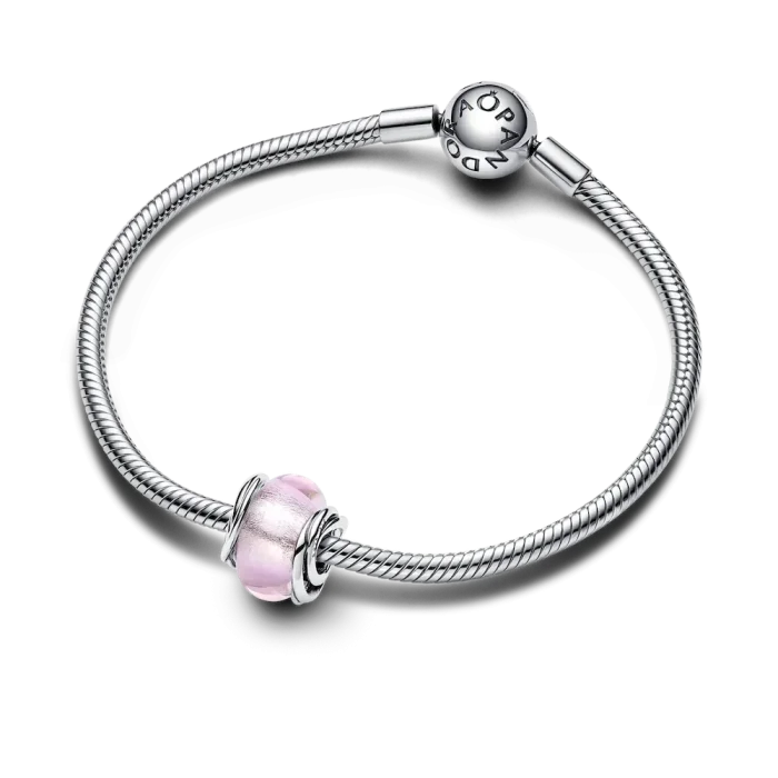 Encircled Pink Murano Glass Charm - Image 6