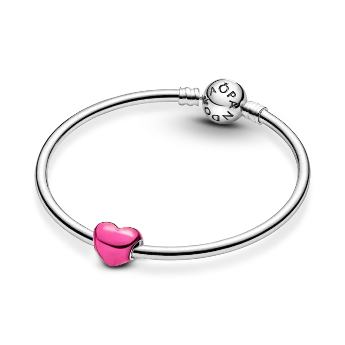 Metallic Pink Heart Charm - Image 5