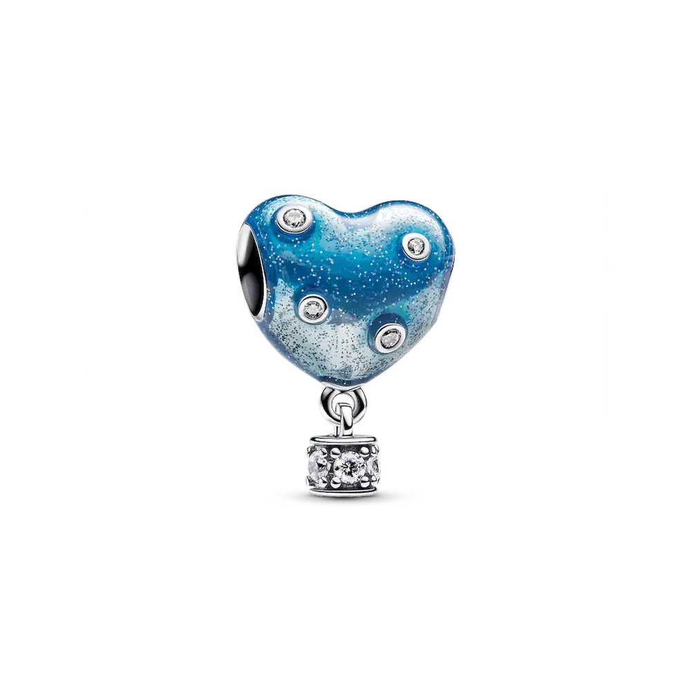 Hot Air Balloon Heart Charm