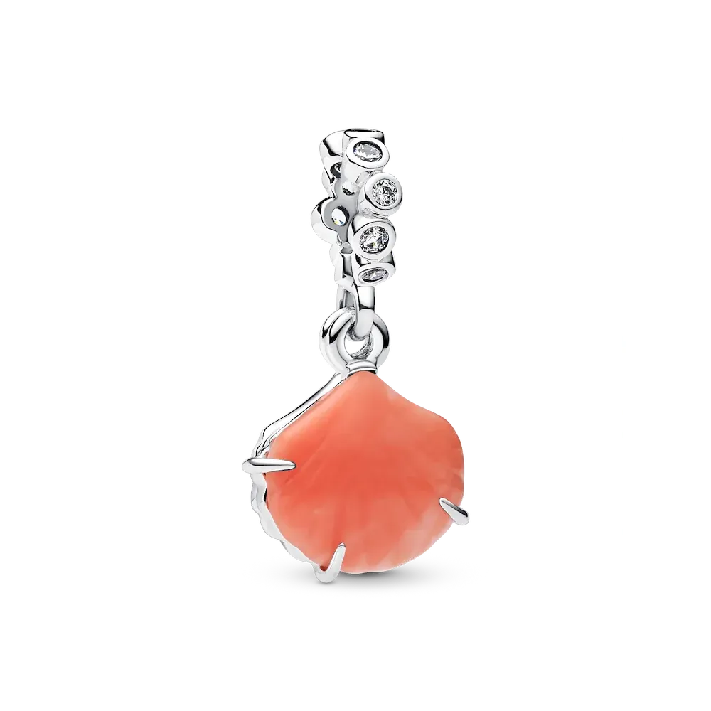 Coral-colored Shell Double Dangle Charm